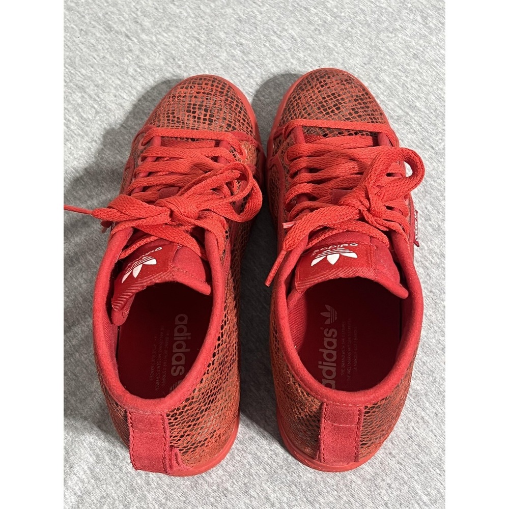 Adidas Shoes Womens Size 7 Red Snake Print High Top Sneakers Honey Mid Wedge - Picture 8 of 13